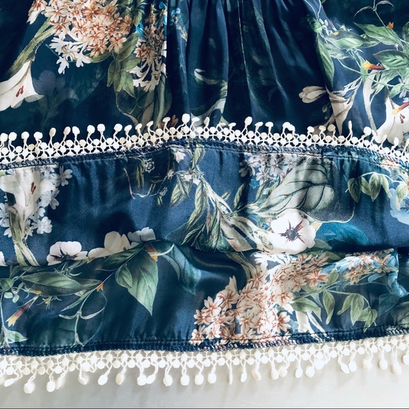 ⭐️Tempo Paris⭐️Silk Chiffon 3/4 Bell Sleeve Blouse - Picture 11 of 12